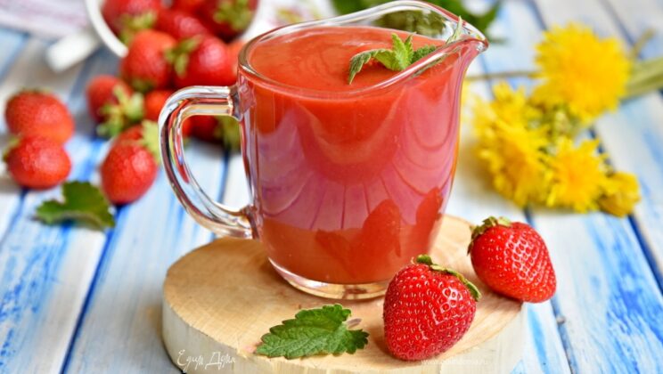 Клубничный соус к десертам — простой рецепт с кукурузным крахмалом