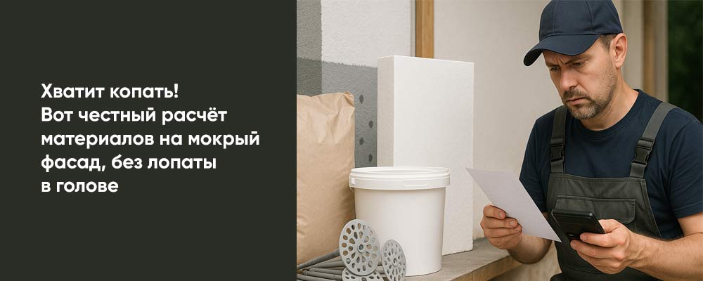 Сколько нужно клея, дюбелей и штукатурки на мокрый фасад: честный гайд для тех, кто не хочет лопату вместо расчёта